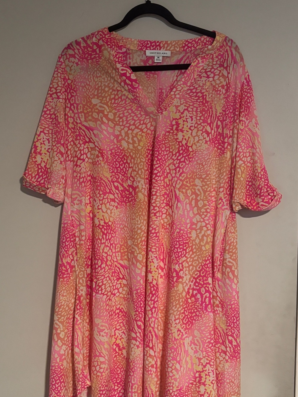 NWOT One The Land Pink Multicolor Dress